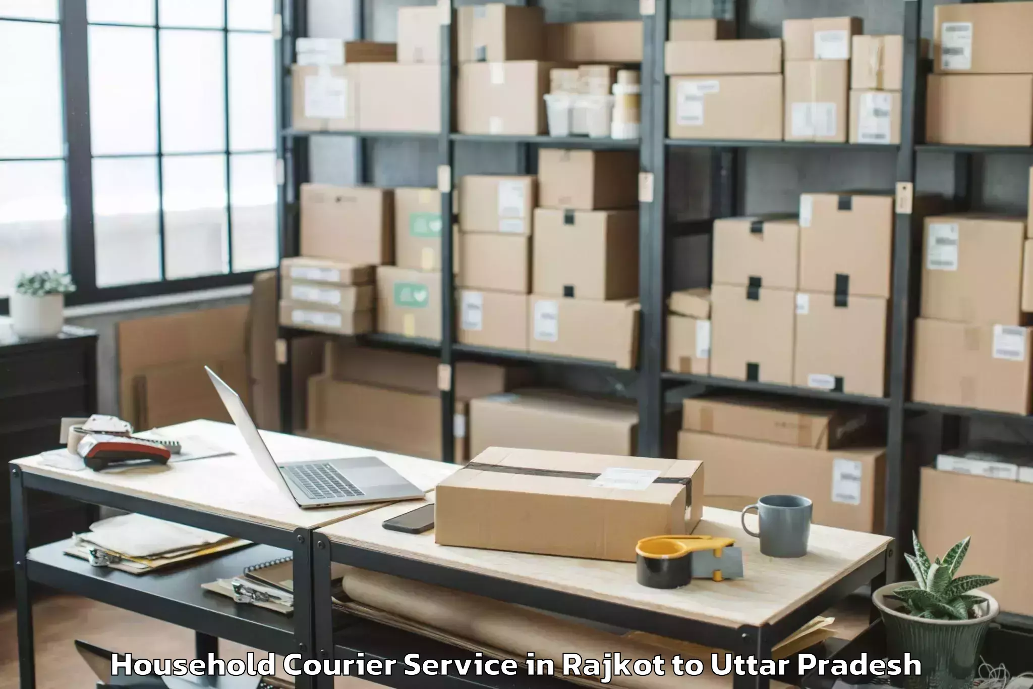 Top Rajkot to Babatpur Household Courier Available